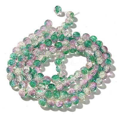 Crackle Glass Beads Strands CCG-C002-8mm-07-1