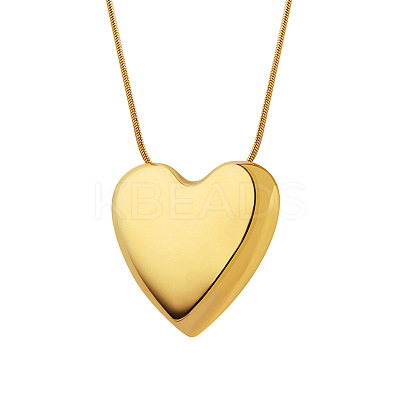 Stainless Steel Heart Pendant Necklaces WG55877-01-1