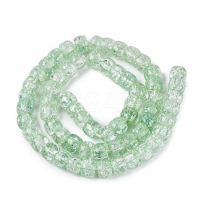 Crackle Transparent Glass Beads Strands GLAA-N069-03A-04-1