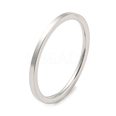 Non-Tarnish 304 Stainless Steel Simple Plain Band Finger Ring for Women Men RJEW-F152-05P-F-1