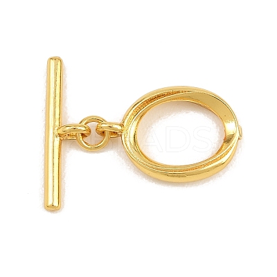 Oval Brass Toggle Clasps KK-G548-35-1
