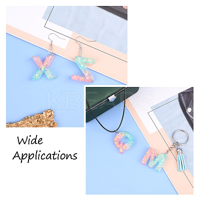 26Pcs 26 Style Transparent Epoxy Resin Pendants CRES-TA0001-13-1