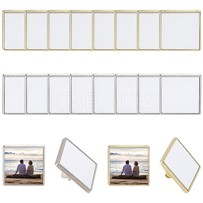 10 Sets Sublimation Blank Brooch Pins FIND-SP0004-08B-1