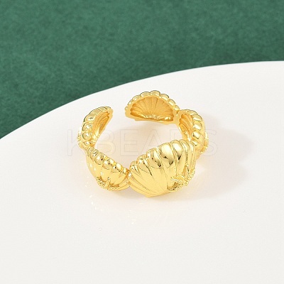 Brass Cuff Rings for Women RJEW-H256-17B-G-1