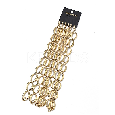 304 Stainless Steel Link Chain Bracelets for Women BJEW-B169-04B-G-1
