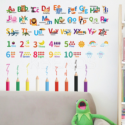 Translucent PVC Self Adhesive Wall Stickers STIC-WH0015-339-1