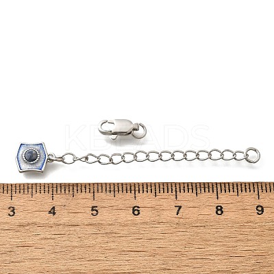 Brass Natural Lapis Lazuli Ends with Chain KK-K398-09P-1