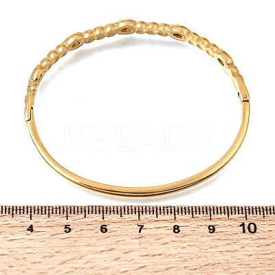 304 Stainless Steel Pave Clear Cubic Zirconia Teardrop Hinged Cuff Bangles for Women SA-CBAF851-06G-1