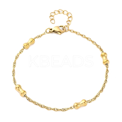 304 Stainless Steel Rolo Chain Bracelets for Women BJEW-C094-09G-1