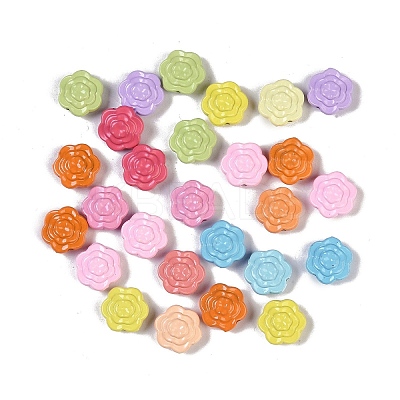Spray Paint Alloy Beads PALLOY-H145-04-1