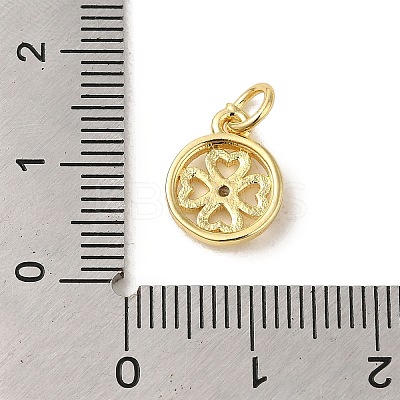 Brass Micro Pave Clear Cubic Zirconia Pendants KK-R162-006E-G-1