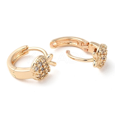Rack Plating Brass Micro Pave Clear Cubic Zirconia Hoop Earrings for Women EJEW-P238-04KCG-1