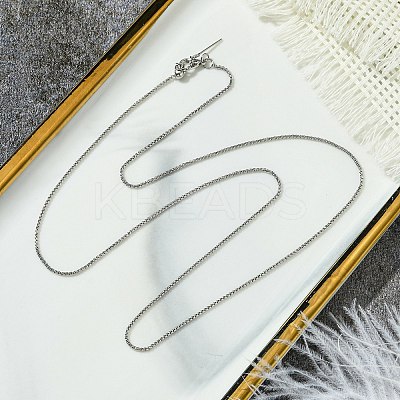 1.5mm Rack Plating Brass Box Chain Adjustable Slider Necklaces for Women Men MAK-L044-05P-1
