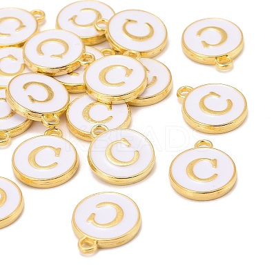 Golden Plated Alloy Charms LS-ENAM-S118-01C-1