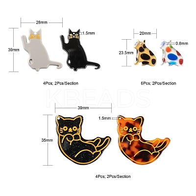 Cat/Kitten Pendant Kit for DIY Jewelry Making Finding Kit DIY-LS0004-04-1