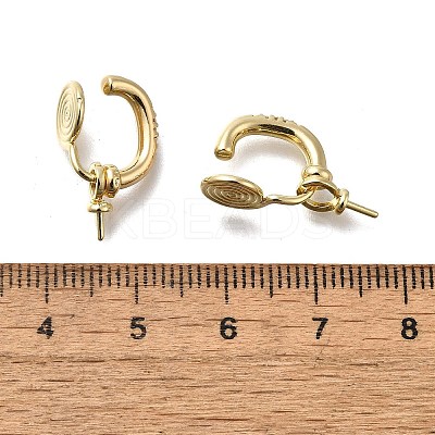 Brass with Cubic Zirconia Ear Cuff Findings LS-KK-Q048-22G-1
