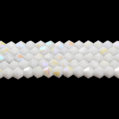Opaque Solid Color Imitation Jade Glass Beads Strands EGLA-A039-P4mm-L15-1