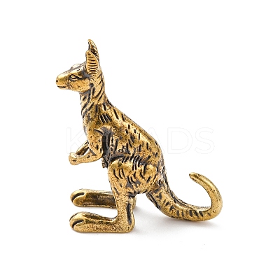 Brass Kangaroo Display Decorations X-KK-D370-07AG-1