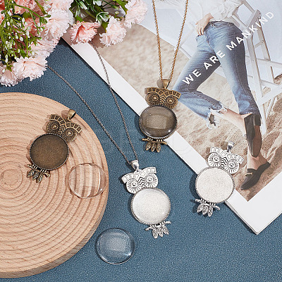 DIY DIY Blank Pendant Making Kit DIY-GO0001-42-1