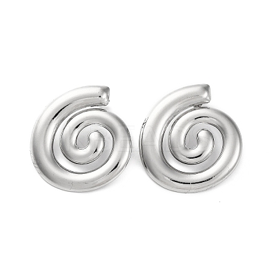 304 Stainless Steel Spiral Stud Earrings EJEW-K295-18P-1