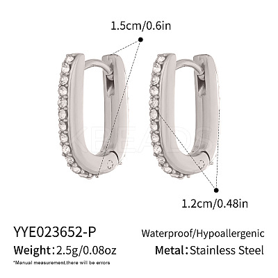 304 Stainless Steel Hoop Earrings for Women KE4093-2-1