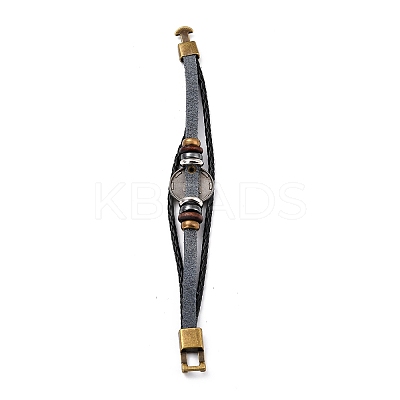 Braided Leather Cord Retro Multi-strand Bracelets LS-BJEW-L616-20D-1