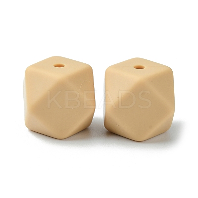 Round/Polygon Food Grade Silicone Focal Beads SIL-F003-06B-1