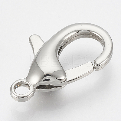Tarnish Resistant 304 Stainless Steel Lobster Claw Clasps STAS-T033-26B-1