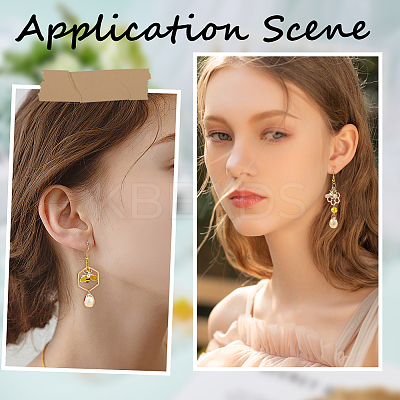 DIY Bees Alloy Enamel and Glass Beads Dangle Earrings Making Kits DIY-SC0030-82-1