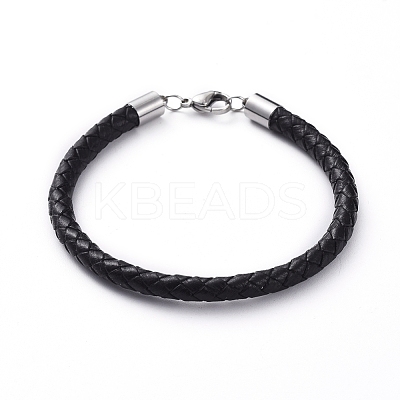 Unisex Braided Leather Cord Bracelets BJEW-JB04941-01-1