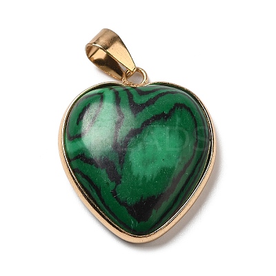 Natural Malachite Pendants G-K335-04G-11-1