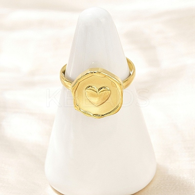 Golden 304 Stainless Steel Finger Rings RJEW-H254-08C-G-1
