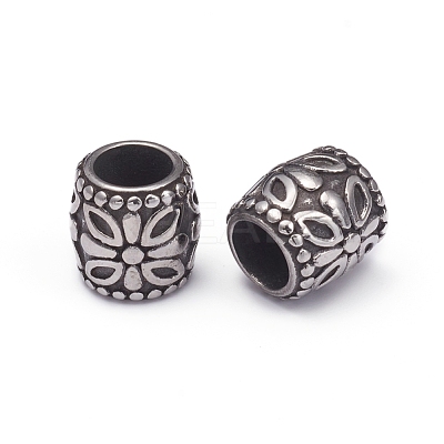 304 Stainless Steel European Beads STAS-G220-18AS-1