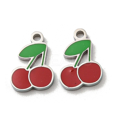 304 Stainless Steel Enamel Charms STAS-L022-006P-1