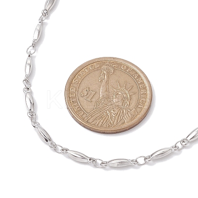 Non-Tarnish 304 Stainless Steel Bar Link Chain Necklaces NJEW-JN04927-02-1