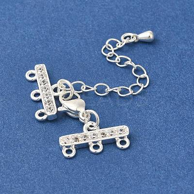 Rack Plating Brass Lobster Claw Clasps KK-F883-18S-1