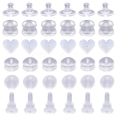 240Pcs 6 Styles Eco-Friendly Silicone Full-covered Ear Nuts FIND-SP0001-17-1