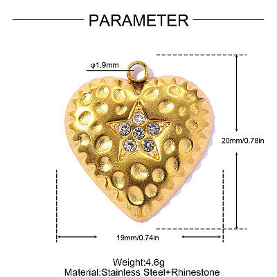 Valentine's Day 304 Stainless Steel Pendants STAS-OY016-91G-1