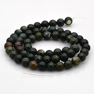 Round Natural Plum Jasper Beads Strands G-N0120-37-6mm-1