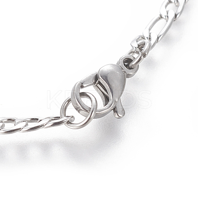 Tarnish Resistant 304 Stainless Steel Figaro Chain Bracelets BJEW-E369-04P-1