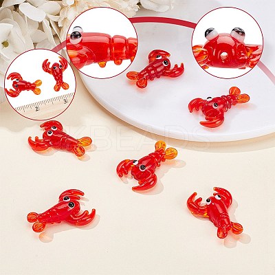 6Pcs Handmade Lampwork Beads LAMP-NB0002-07-1