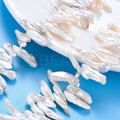 Natural Keshi Pearl Beads Strands PEAR-S020-J01-1