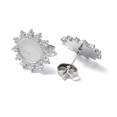 Non-Tarnish 304 Stainless Steel Stud Earring Findings STAS-F286-12P-1