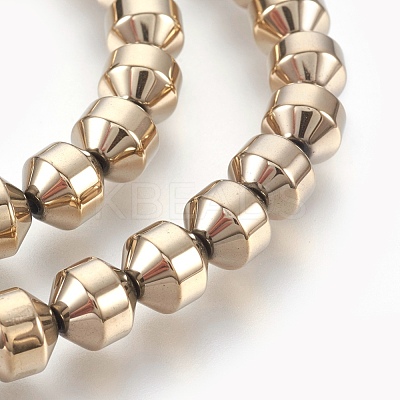 Electroplated Non-magnetic Synthetic Hematite Bead Strand G-E498-12B-03-1