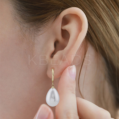 6 Pair 6 Style Natural Pearl Dangle Leverback Earrings EJEW-AN0003-56-1