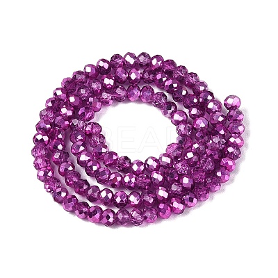Transparent Electroplate Glass Beads Strands X1-EGLA-Q131-01A-07-1