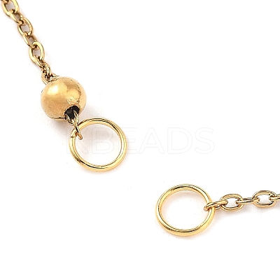 304 Stainless Steel Round Ball Cable Chain Bracelet Making AJEW-JB01331-01-1