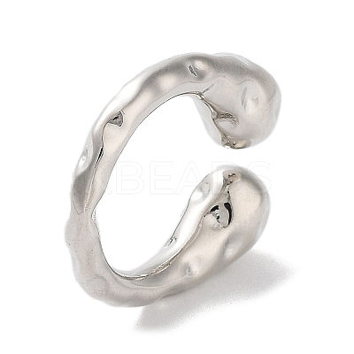 Rack Plating Brass Cuff Rings RJEW-D025-05P-1