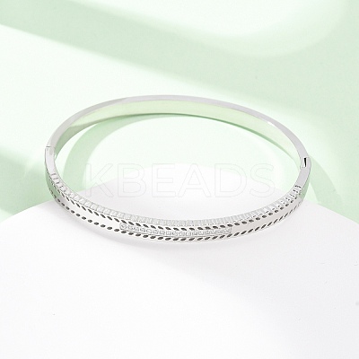 304 Stainless Steel Micro Pave Cubic Zirconia Hinged Bangles for Women BJEW-Z146-04P-1
