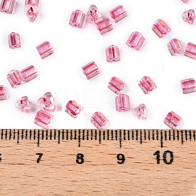 6/0 Transparent Inside Colours Glass Seed Beads SEED-N006-003K-1